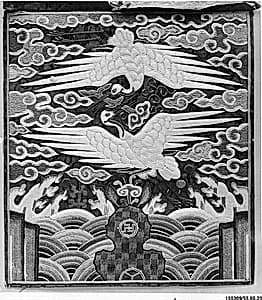흉배 _조선|胸背 朝鮮|Civil-Official Hyungbae (Rank Badge) by Unknown Artist