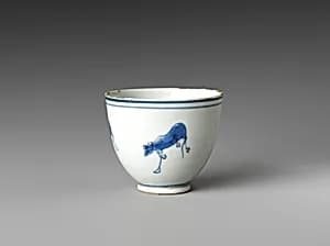 明 景德鎮窯青花走馬杯|Cup with horses by Unknown Artist