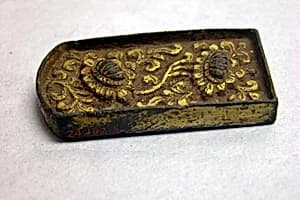 唐 鎏金青銅带板|Decorative belt plaque by Unknown Artist