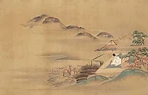 石山師香筆 源氏物語八景 絵巻|Eight Views from The Tale of Genji by Ishiyama Moroka