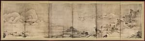 近江八景|Eight Views of Ōmi (Ōmi hakkei) by Soga Shōhaku