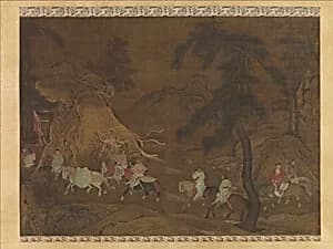 南宋 佚名 明皇幸蜀圖 軸|Emperor Xuanzong's Flight to Shu by Unidentified artist
