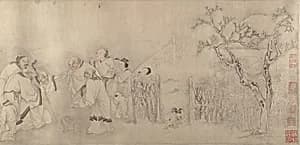 明/清　佚名　人物故事圖　卷|Family Visit by Unidentified artist