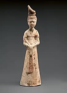 唐 彩繪陶侍女俑|Female attendant by Unknown Artist