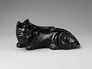 清 墨晶瑞獸|Figure of a fantastic animal by Unknown Artist