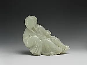 清 玉雕文士|Figure of a scholar by Unknown Artist