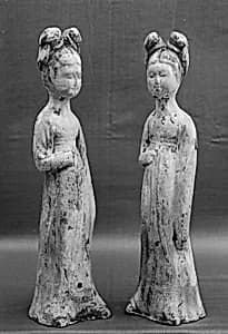 唐 彩繪陶侍女俑|Figure of a standing woman by Unknown Artist