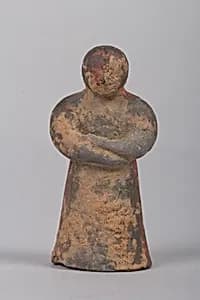 戰國 彩繪泥俑|Figure of a woman by Unknown Artist