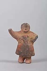 戰國 彩繪泥俑|Figure of a woman by Unknown Artist