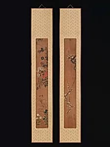 尾形光琳筆　梅花・秋草図|Flowers of Spring and Autumn by Ogata Kōrin