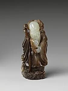 清晚期 瑪瑙壽星|God of longevity by Unknown Artist