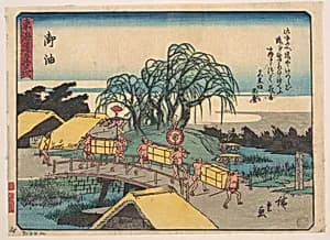 東海道五十三次　御油|Goyu by Utagawa Hiroshige