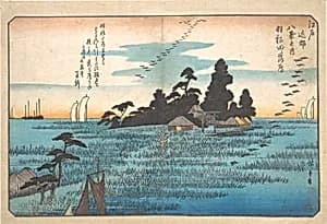 江戸近郊八景之内 羽根田落雁|Haneda Rakugan by Utagawa Hiroshige
