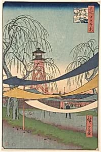 名所江戸百景　馬喰町初音の馬場|Hatsune no Baba; Bakurocho by Utagawa Hiroshige