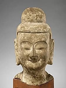 北魏/東魏　石雕佛頭|Head of a Buddha by Unknown Artist