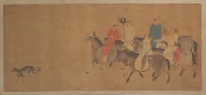Horsemen with Dog