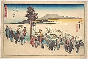 浪花名所図会　今宮　十日恵比寿|Imamiya Toka Ebisu by Utagawa Hiroshige