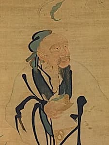 明 緙絲蟠桃獻壽圖|Immortal Holding a Peach by Unknown Artist