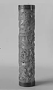 清中期 玉雕香筒|Incense stick holder by Unknown Artist