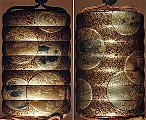 花丸紋散蒔絵印籠|Inrō with Flower Roundels by Unknown Artist