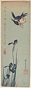 歌川広重画　燕子花に川蝉|Kingfisher and Irises by Utagawa Hiroshige