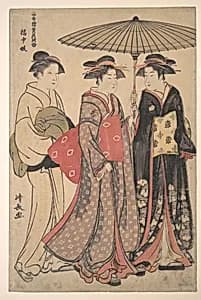 Kitchugi|Dancers of Tachibana Street by Torii Kiyonaga