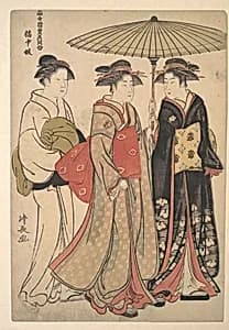 Kitchugi|Geisha of the Tachibana Street by Torii Kiyonaga