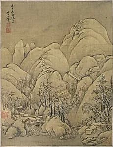 清 佚名 倣王翬 倣李成山水圖 軸|Landscape after Li Cheng by Wang Hui|Unidentified artist