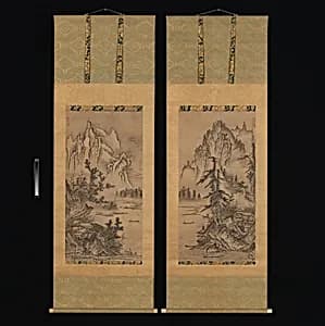 啓孫筆　四季山水図|Landscapes of the Four Seasons by Keison