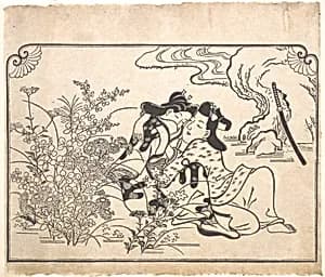 Lovers Beside Flowering Autumn Grasses