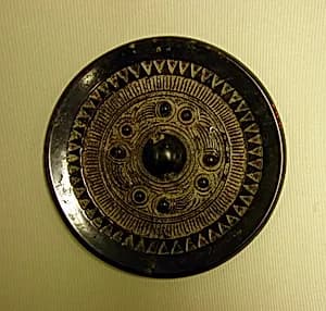 漢 星雲紋銅鏡|Mirror with knobs and swirls by Unknown Artist
