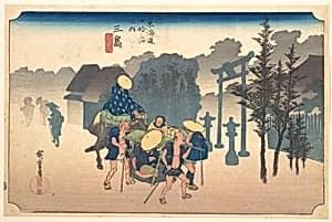 Mishima Asa-Giri|東海道五十三次之内　三島　朝霧|Morning Mist by Utagawa Hiroshige