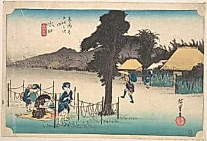 東海道五十三次之内　水口　名物干瓢|Mizukuchi, Meibutsu Kampyo by Utagawa Hiroshige