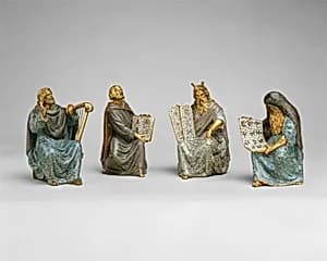 清 掐絲琺瑯舊約聖經四人物|Old Testament figures by Unknown Artist