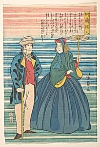 Orandajin|Dutch Couple by Utagawa Yoshikazu