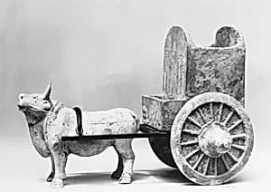 唐 陶牛車|Ox cart by Unknown Artist