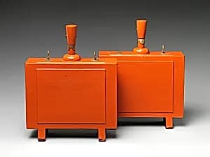 桃山時代 根来指樽 一対|Pair of Sake Caskets by Unknown Artist