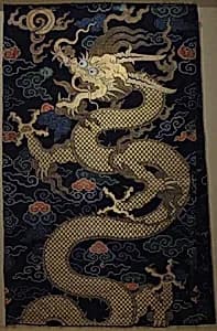 清早期 蟒紋妝花緞|Panel with dragon by Unknown Artist