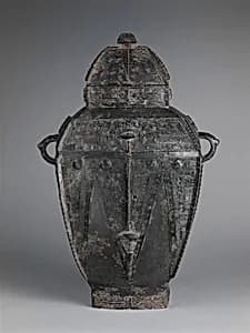 商 青銅方罍|Rectangular wine container (fanglei) by Unknown Artist