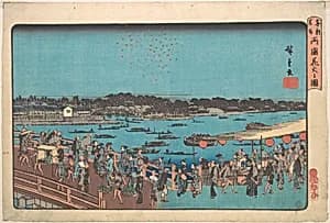 東都名所　両国花火の図|Ryogoku Hanabi no Zu by Utagawa Hiroshige