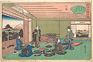 江戸高名会亭尽　山谷　八百善|San-ya (Yaozen) by Utagawa Hiroshige
