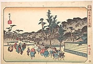 東都名所　芝増上寺山内の図|Shiba Zōjōji Sannai no Zu by Utagawa Hiroshige