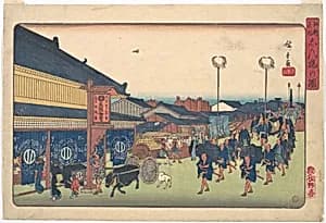 江都名所　新橋の図|Shimbashi no Zu by Utagawa Hiroshige