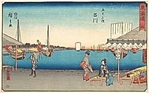 東海道五十三次　品川　鮫州の茶や|Shinagawa by Utagawa Hiroshige