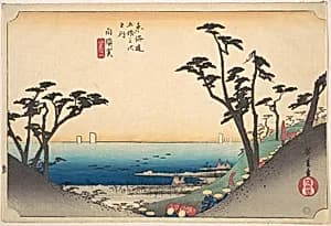 東海道五十三次之内　白須賀　汐見阪図|Shirasuka, Shio-mi Zaka by Utagawa Hiroshige