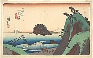 本朝名所　相州七里ヶ浜|Soshu, Shichi-ri ga Hama by Utagawa Hiroshige