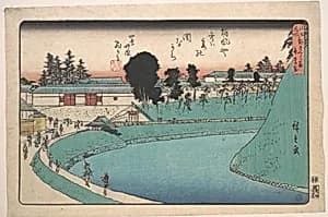 江戸名所　外桜田弁慶堀|Soto Sakurada Benkei Bori by Utagawa Hiroshige