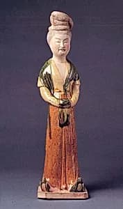 唐 三彩陶仕女俑|Standing court lady by Unknown Artist