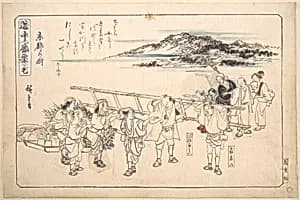 道中膝栗毛　京都の町|Street in Kyoto by Utagawa Hiroshige