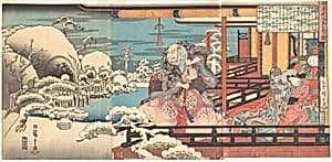 歌川広重画　「平清盛怪異を見る図」|Taira no Kiyomori's Spectral Vision by Utagawa Hiroshige